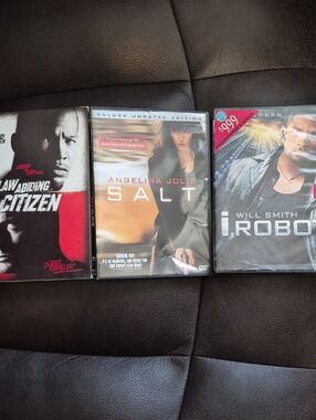 Action Movie DVD Lot- Salt I, Robot, Law Abiding Citizen